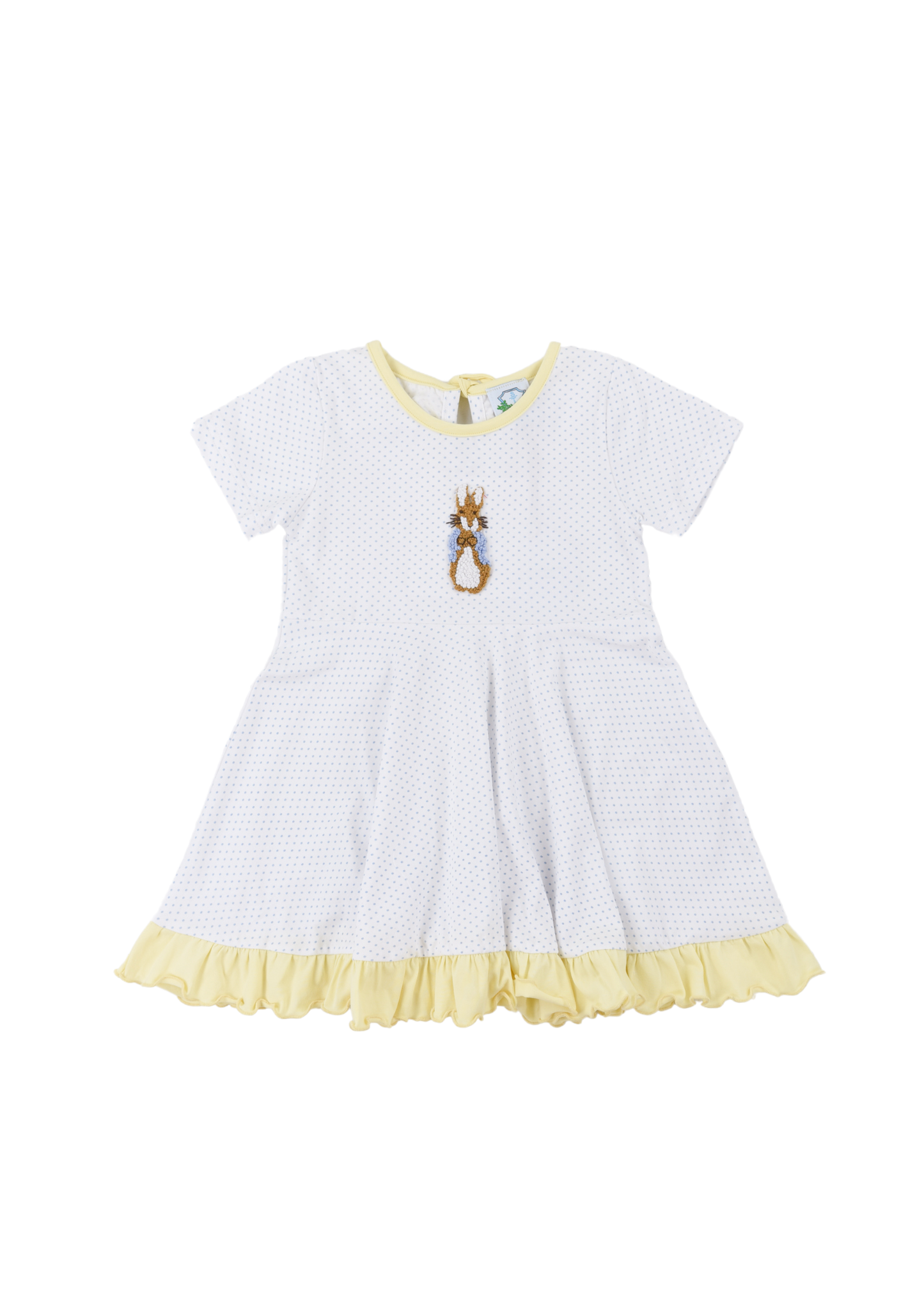 Blue Bitty Dot Rabbit Twirl Dress