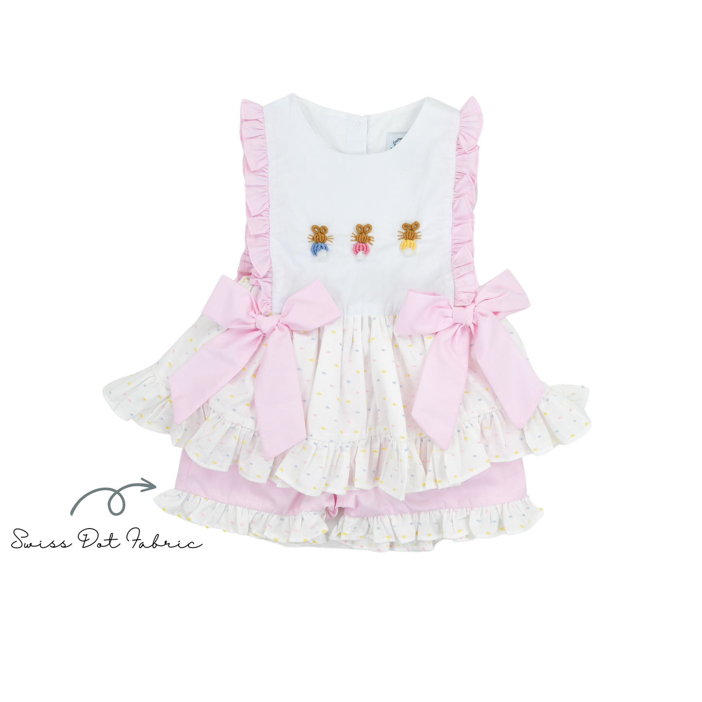 Bullion Stitch Bunny Girl Short Set