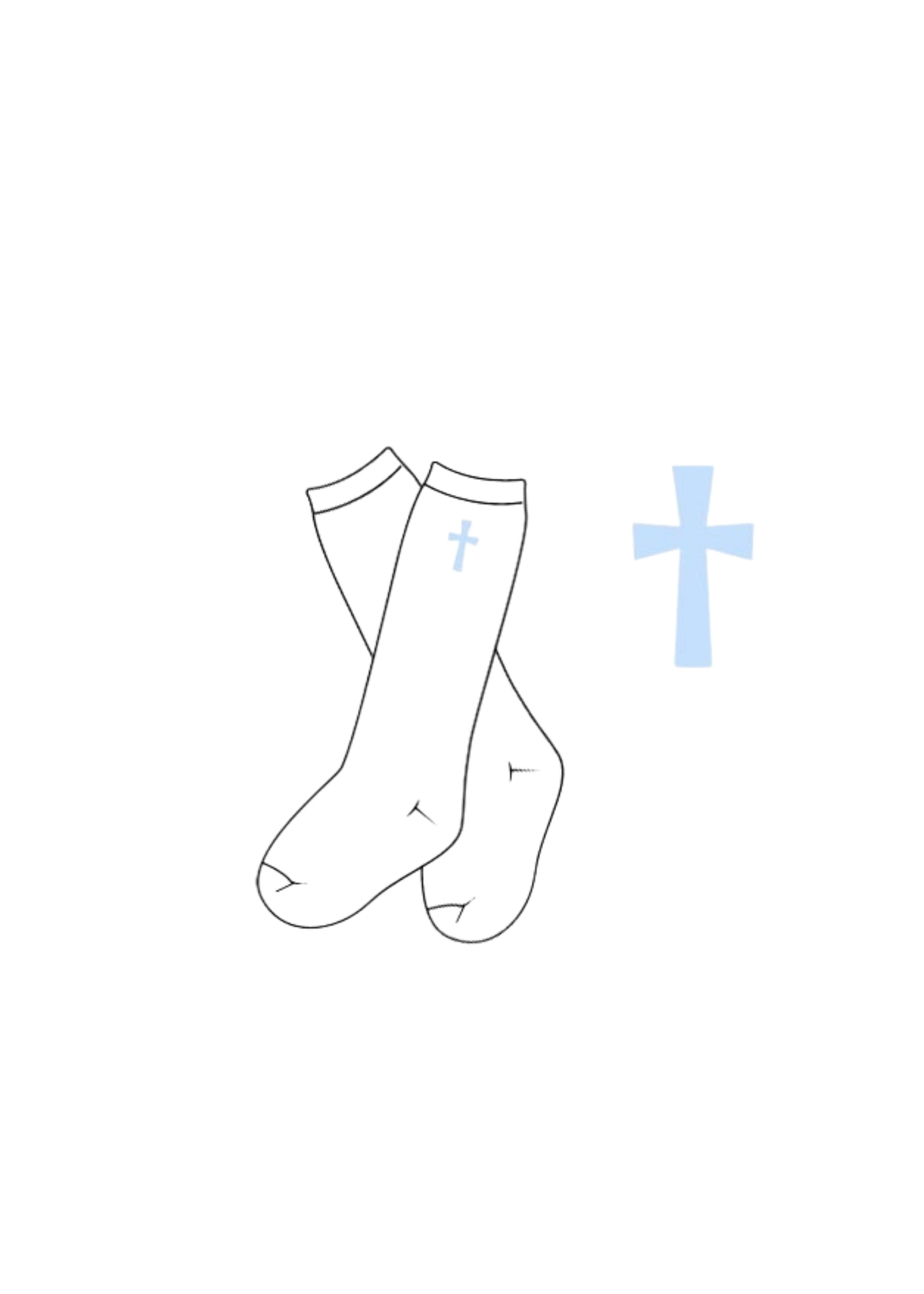 Blue Cross Socks