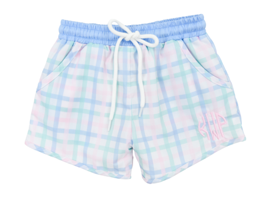 Summer Plaid Shorty Swim Shorts