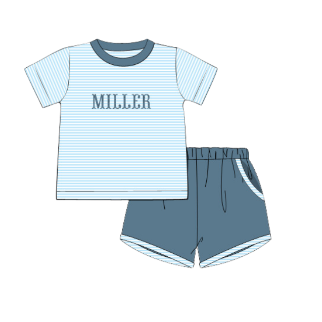 Everyday Blue Knit Short Set