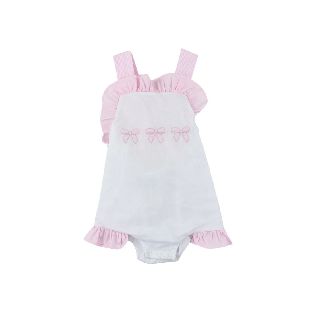 Classic Shadow Stitch Bow Sunsuit