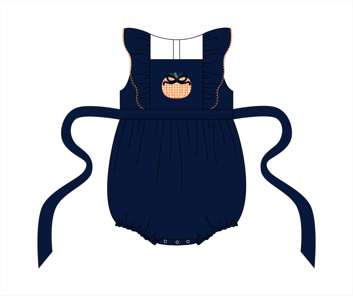 PO114: Autumn Applique Girl Bubble
