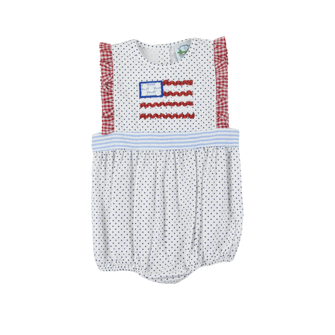 USA Flag Girls Bubble