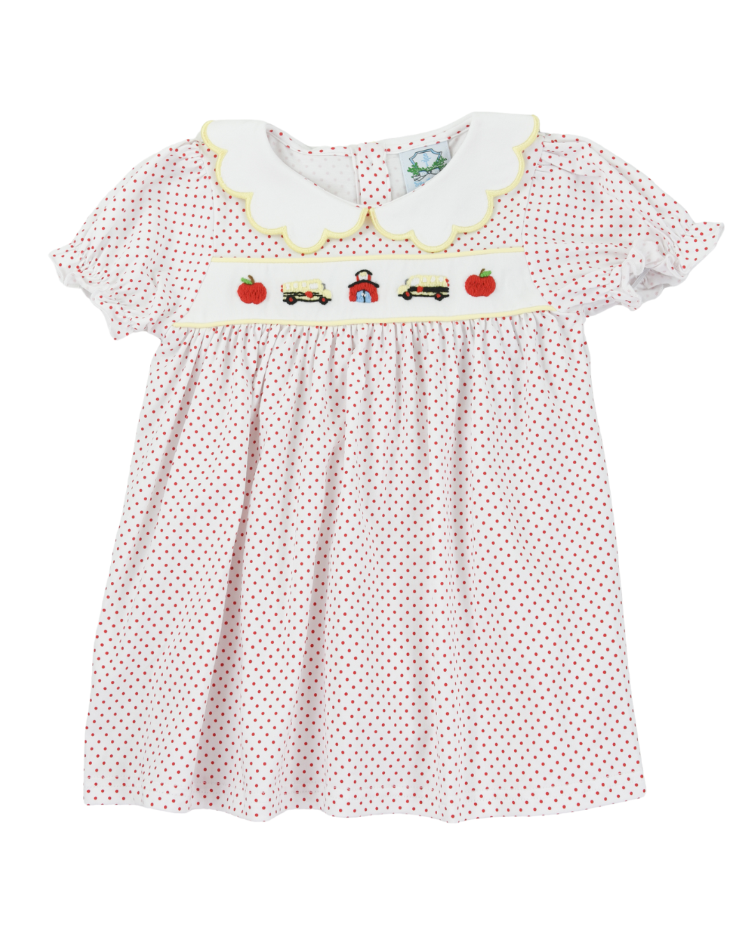 Red Bitty Dot School Dress