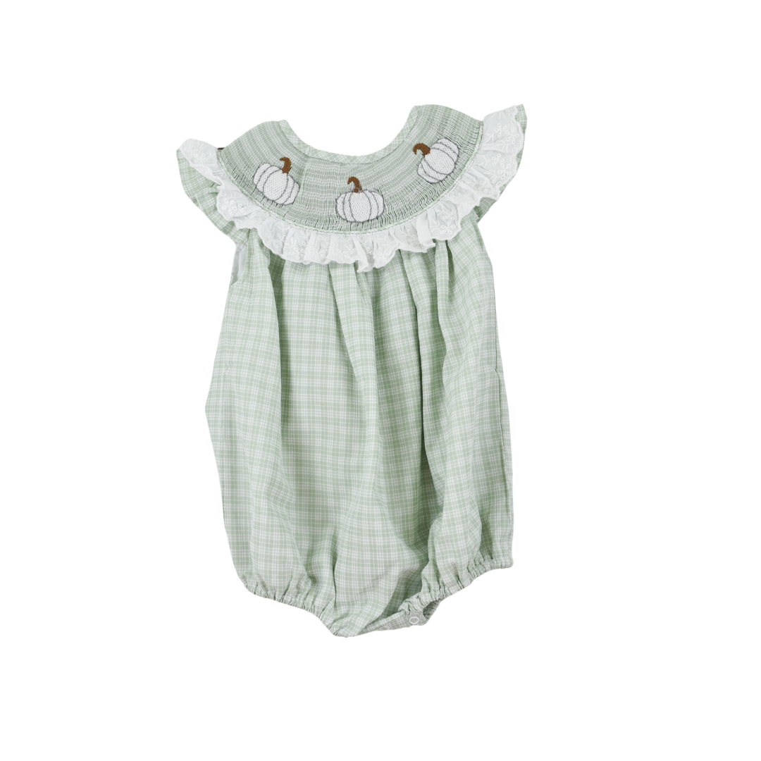 White Pumpkin Smock Girl Bubble