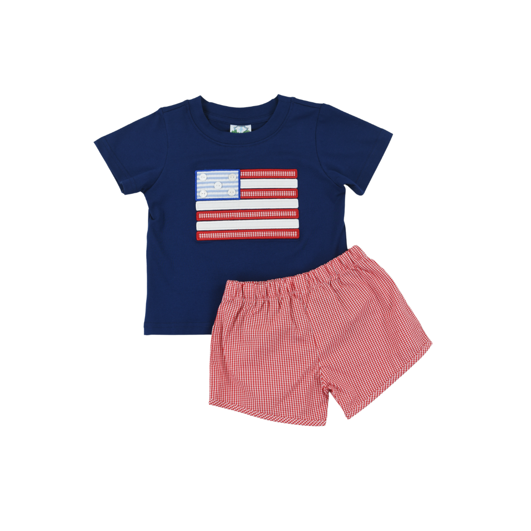 USA Flag Boy Short Set