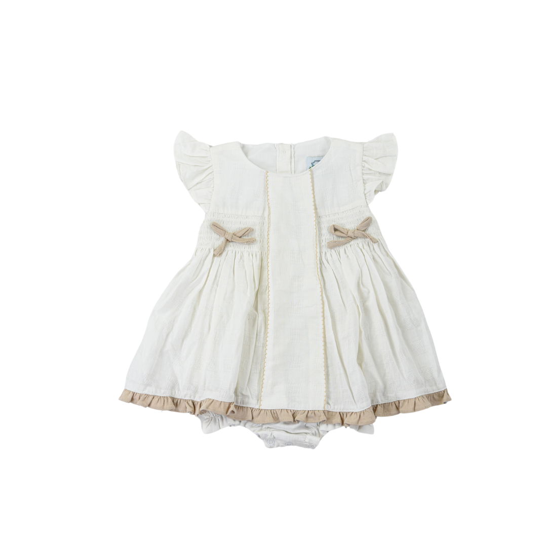 White Linen Skirted Bubble