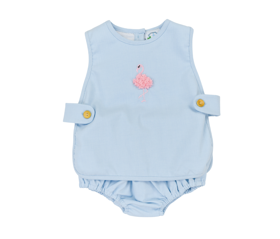 Flamingo Apron Diaper Set