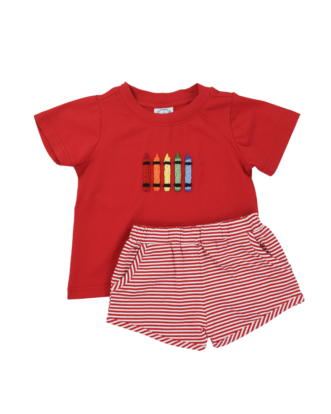 French Knot Crayons Boy Short Set