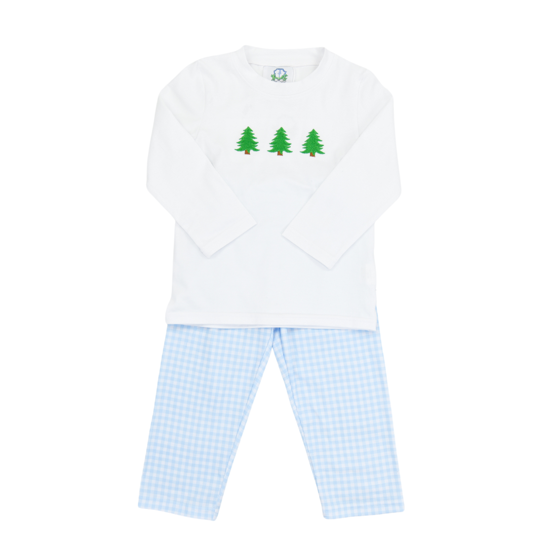 Simple Christmas Tree Pants Set