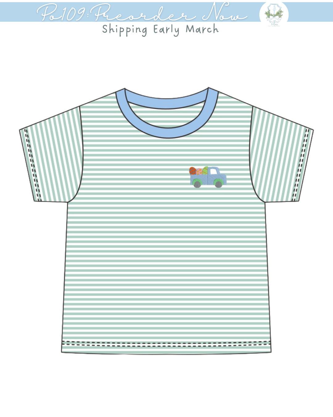 po109: Easter Egg Pickup Truck Shirt Only