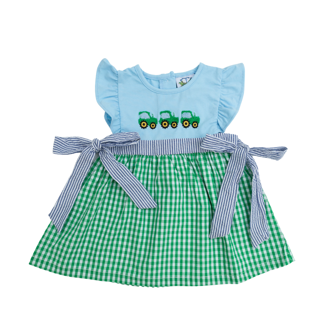 Hand Stitched Tractor Dress