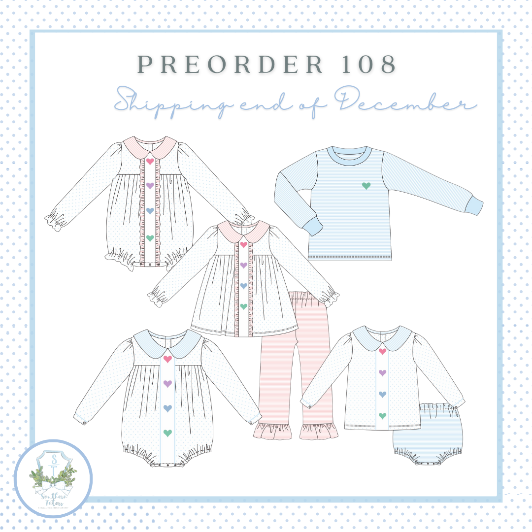 The image is a collection of five different baby clothing items, including dresses and tops, with a focus on the shipping end of December.