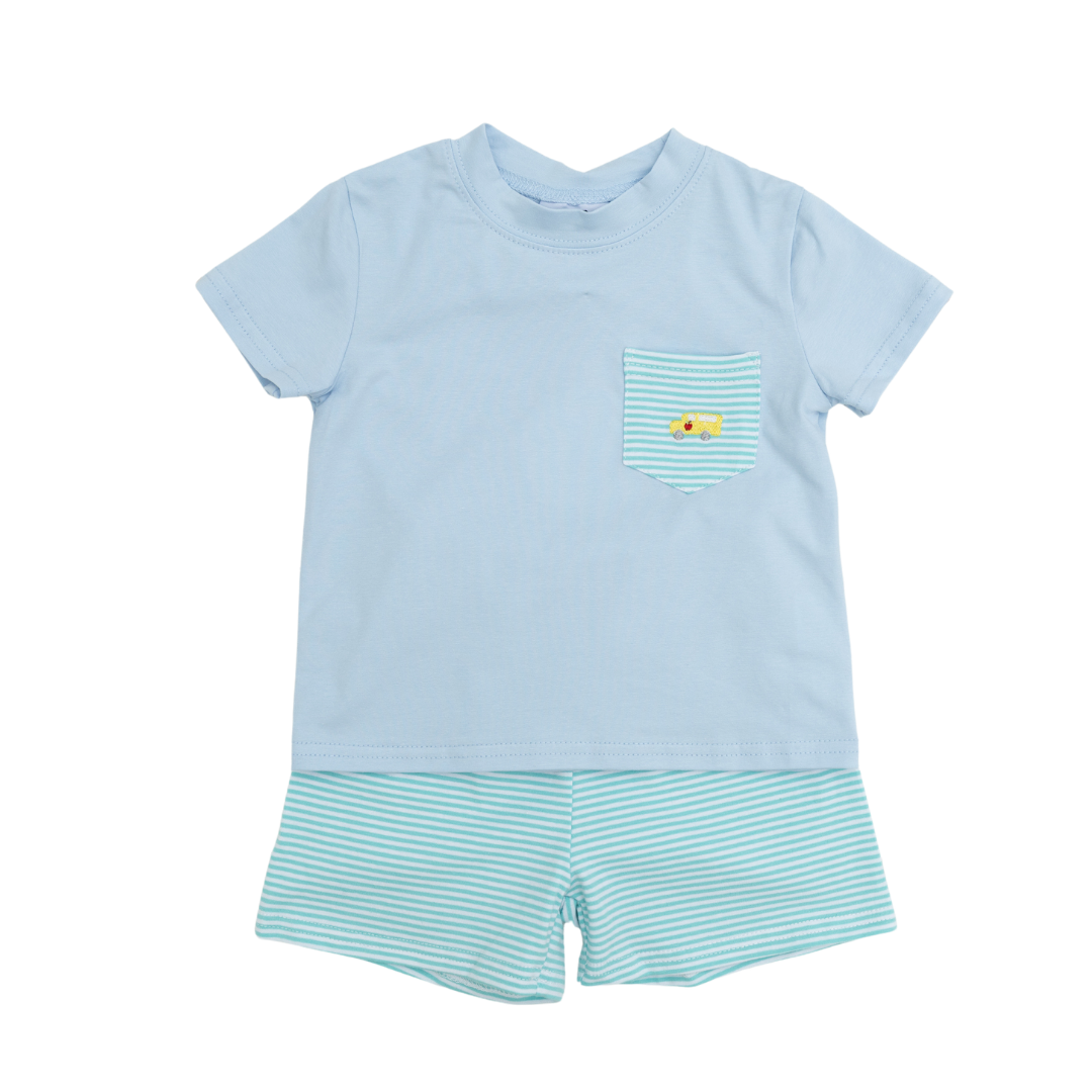 Little Bus Boy Short Set