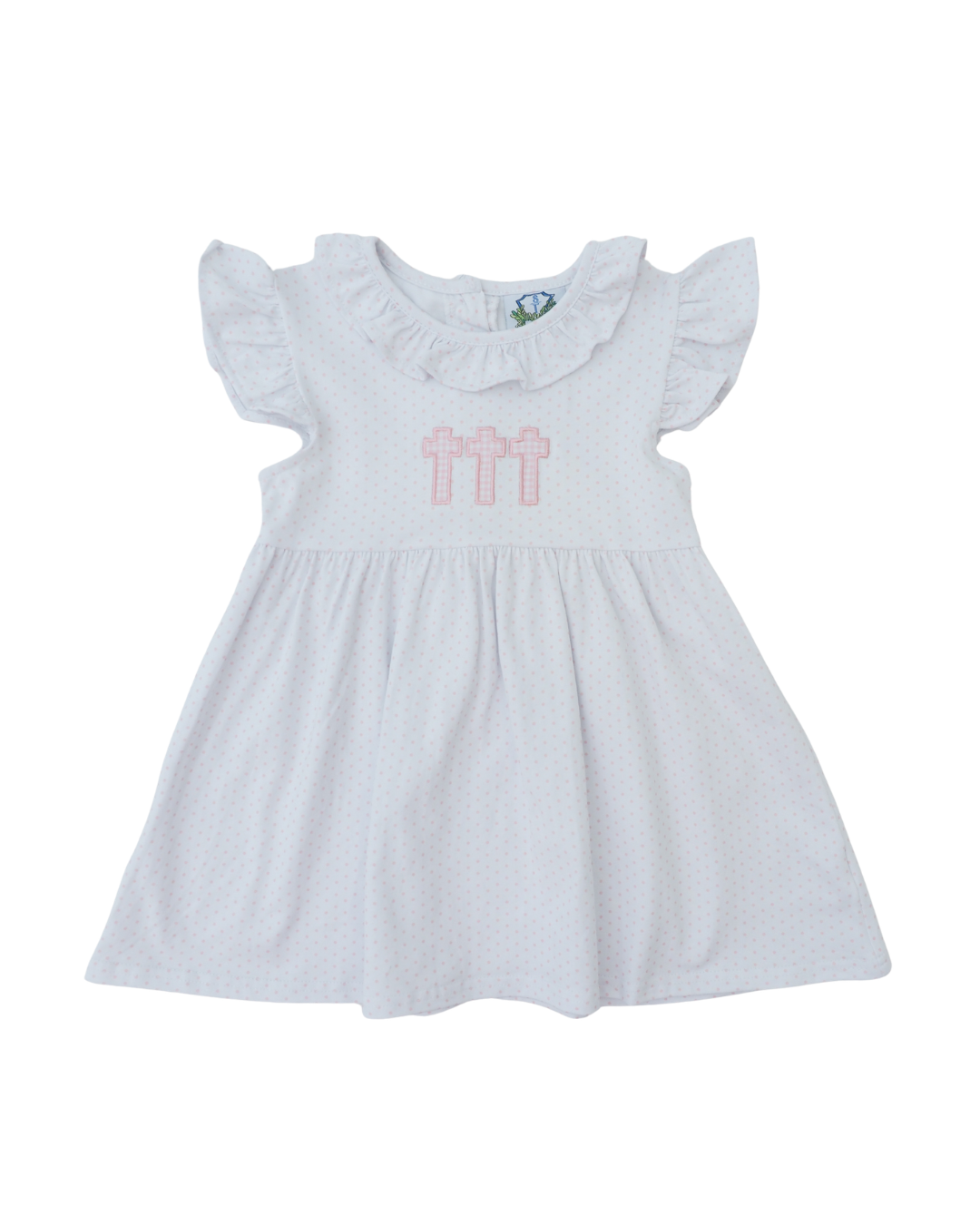 Pink Gingham Cross Trio Dress