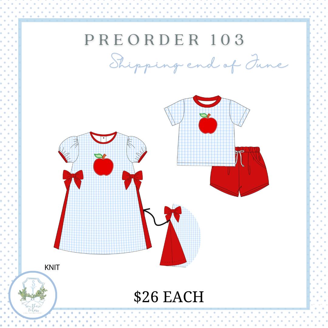 PO103: Back to School Apple Appliqué Collection
