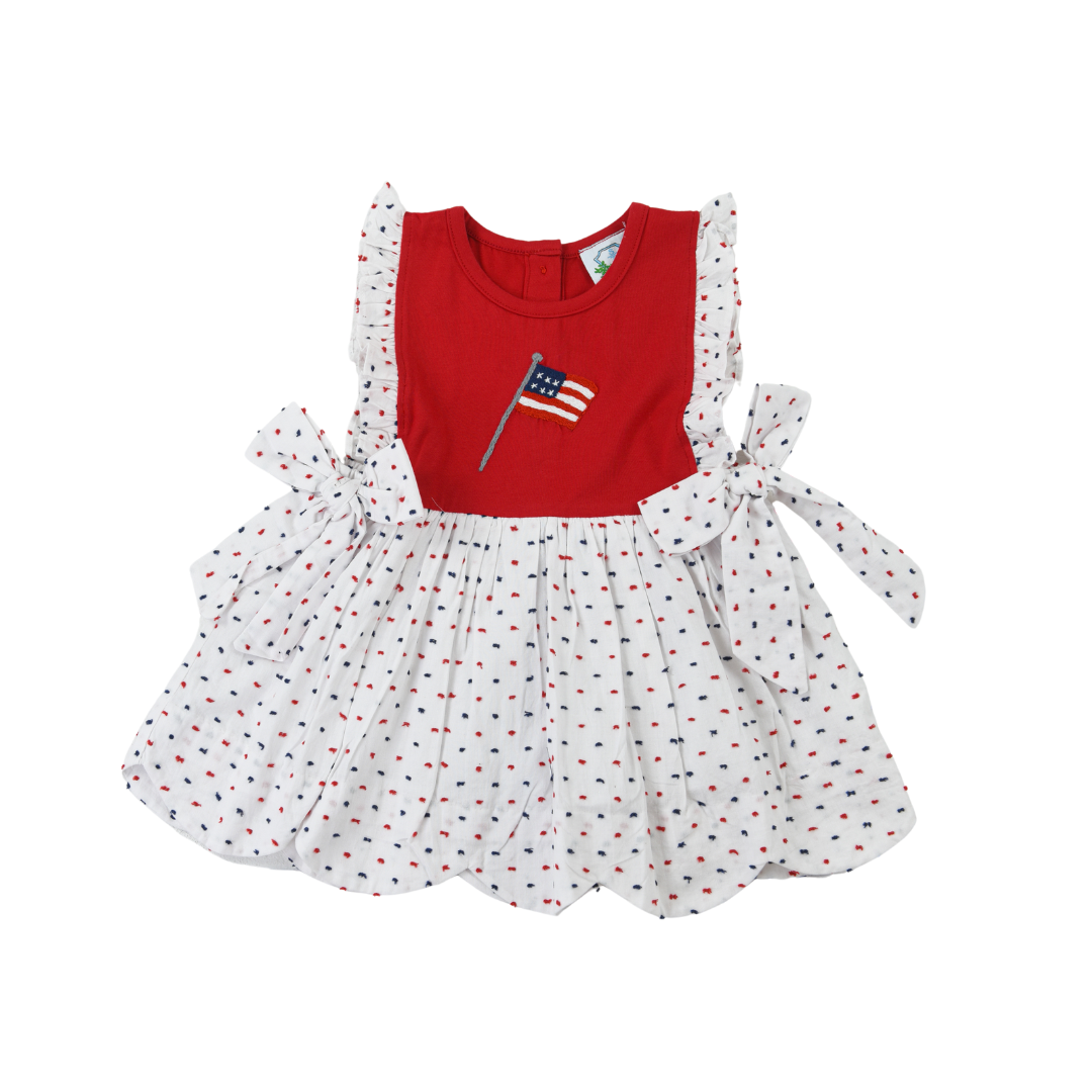 Swiss Dot Flag Dress