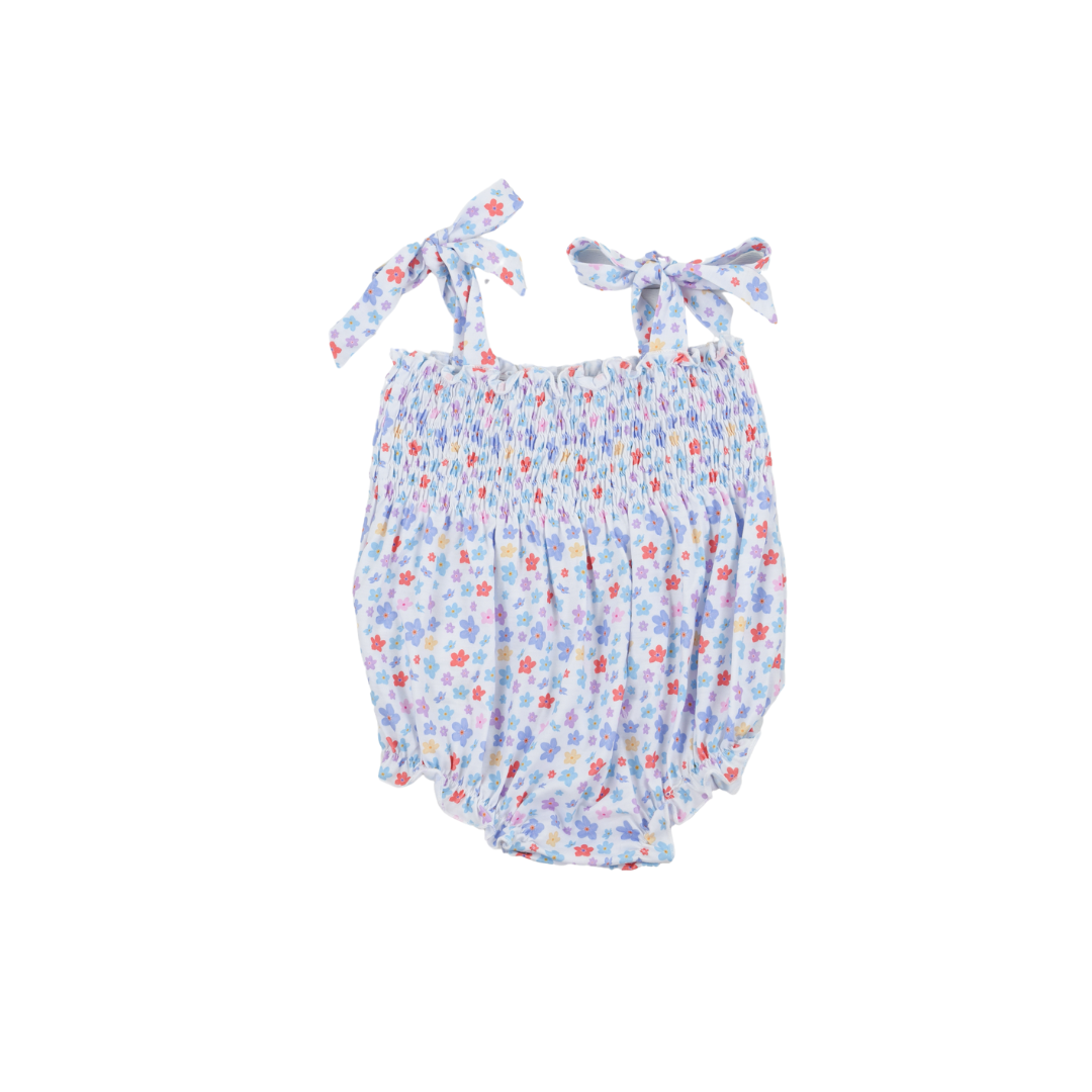 Girl Floral Shoulder Tie Bubble