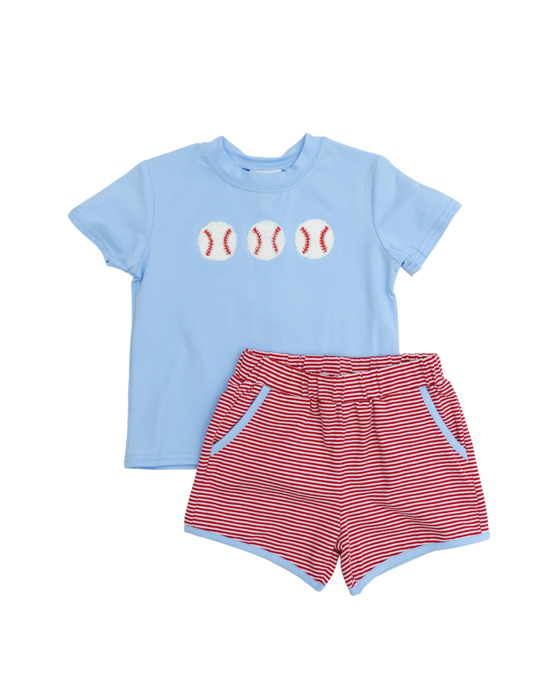 Baseballs Boys Short Set