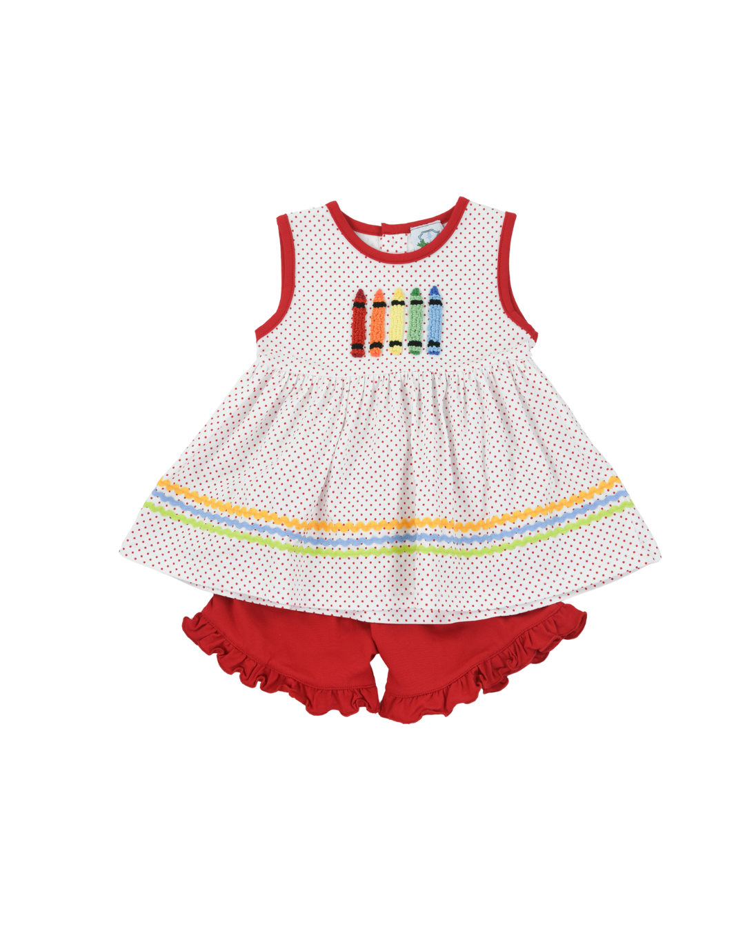 French Knot Crayons Girl Short Set