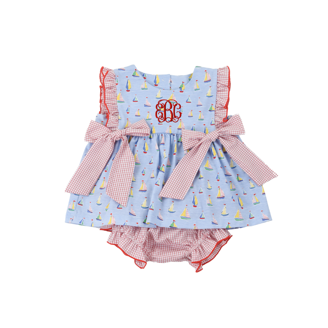 A Day At Sea Ruffle Bloomer Set