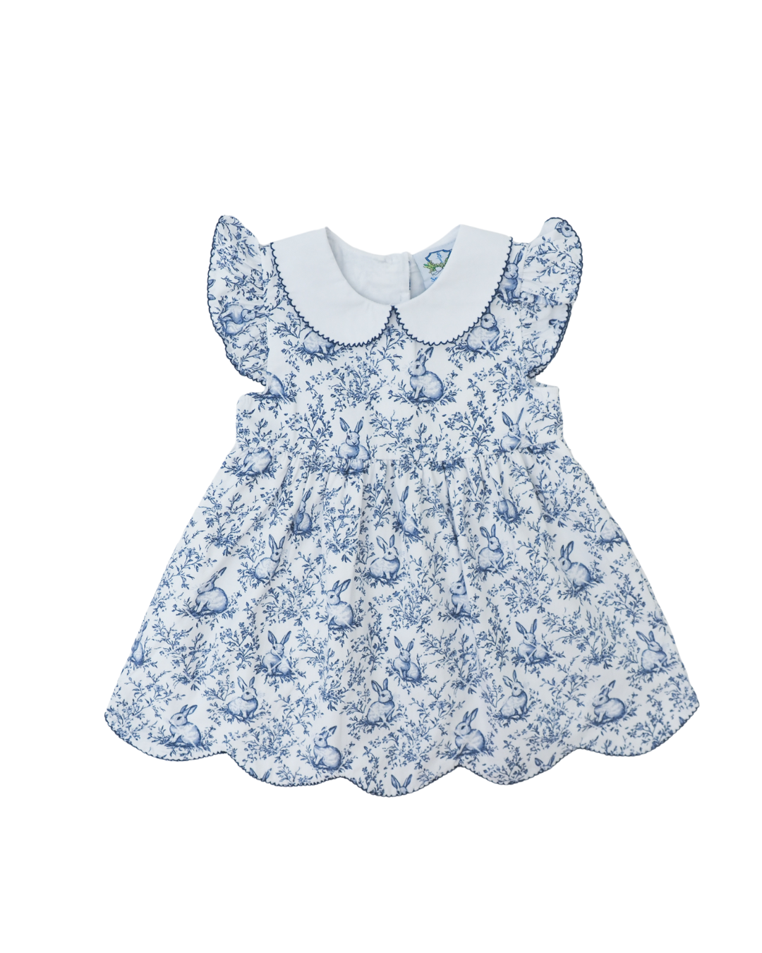 navy blue easter dress Navy Easter Toile Girl Dress 12m