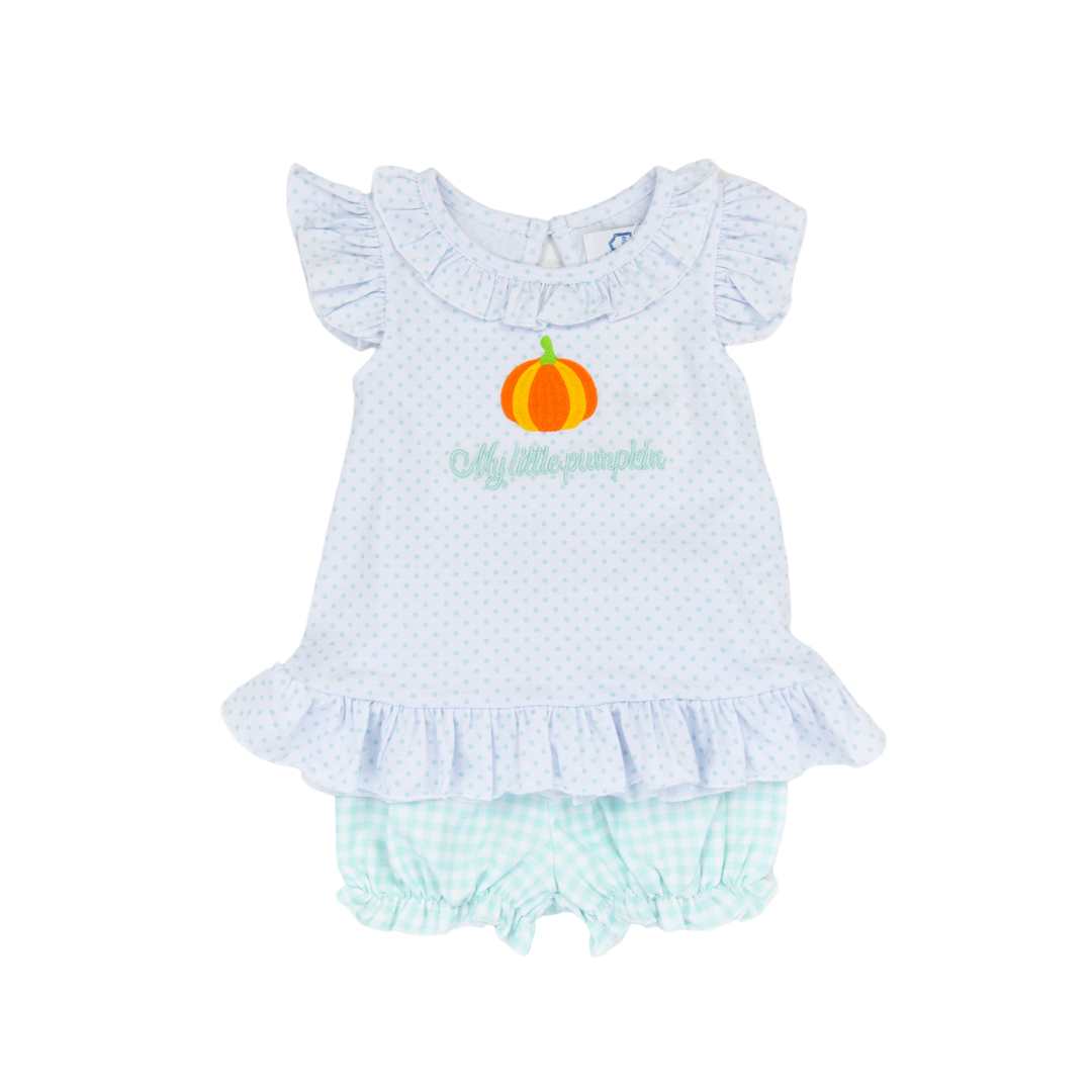 My Little Pumpkin Girl Bubble Short Set