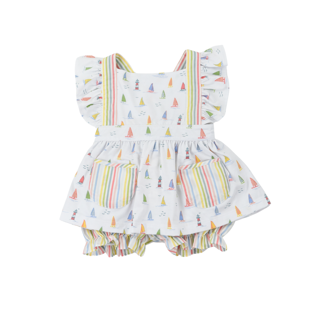 Tiny Sails Girls Bubble Short Set