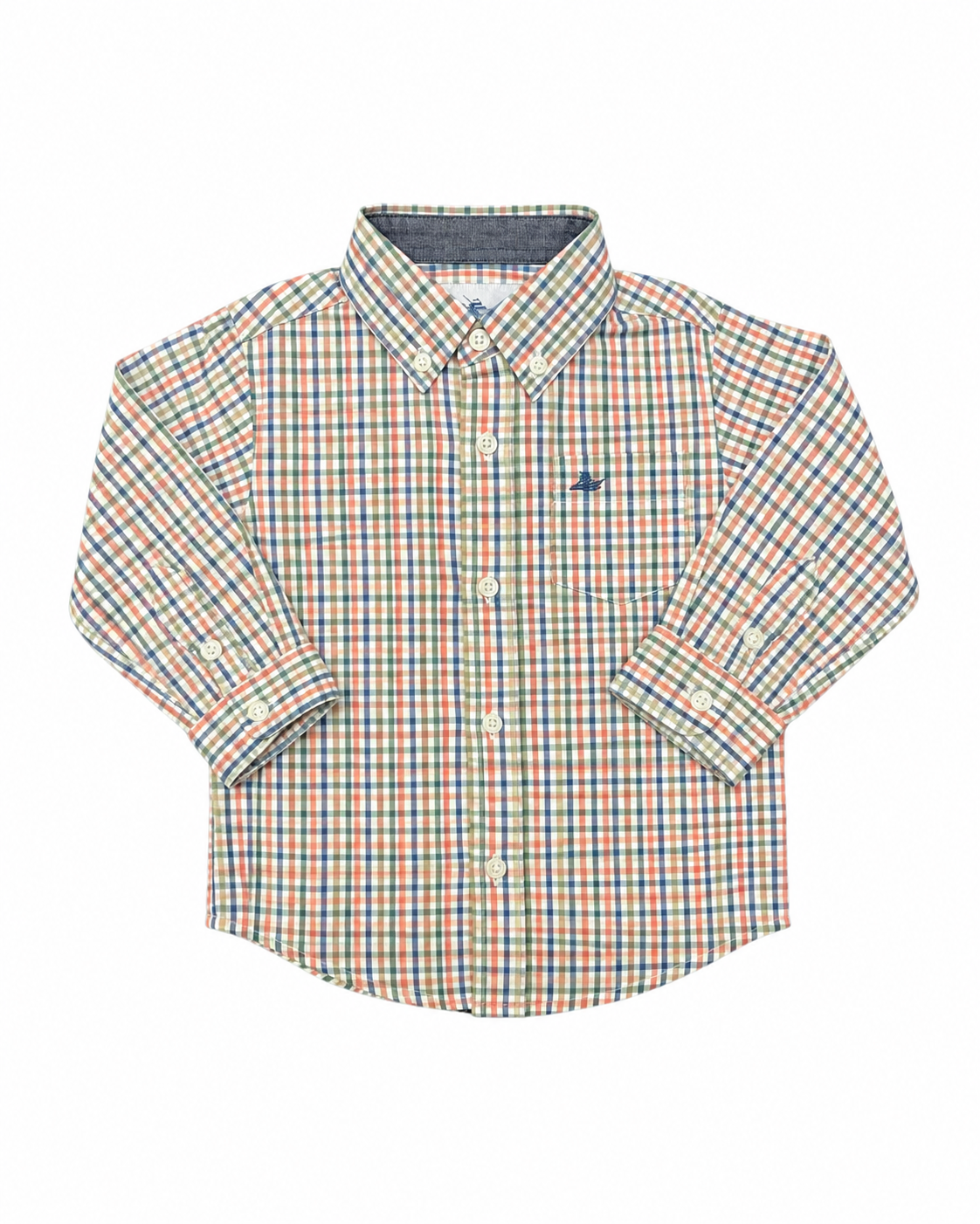 LS Dress Shirt Orange/Blue/Green/Tan