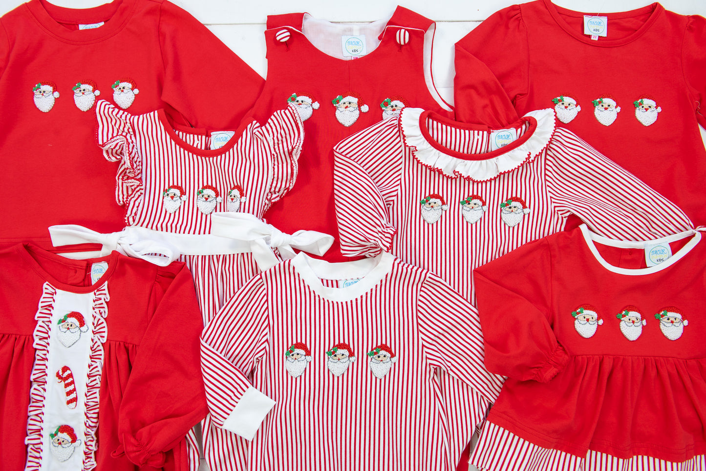 Red Stripe Santa Girl Pant Set