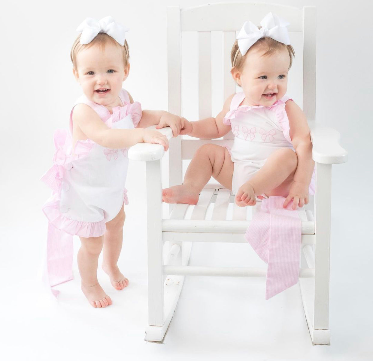 Classic Shadow Stitch Bow Sunsuit