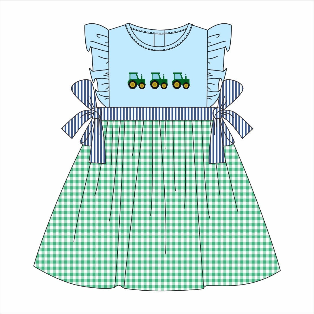 PO112: Hand Stitched Tractor Dress