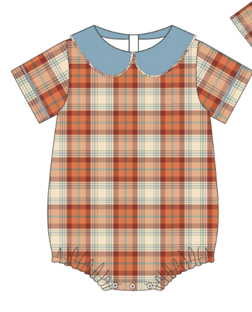 PO114: Fall Plaid Boy Bubble