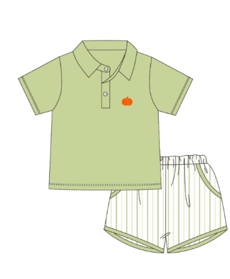PO114: Precious Little Pumpkin Short Set