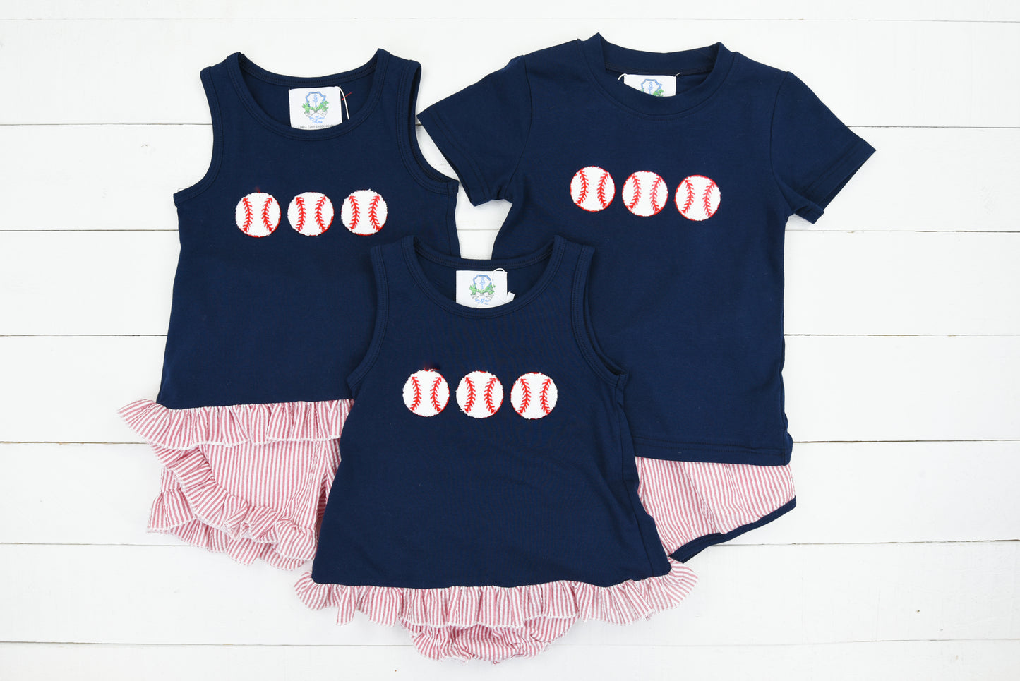 French Knot Baseball Girl Short Set