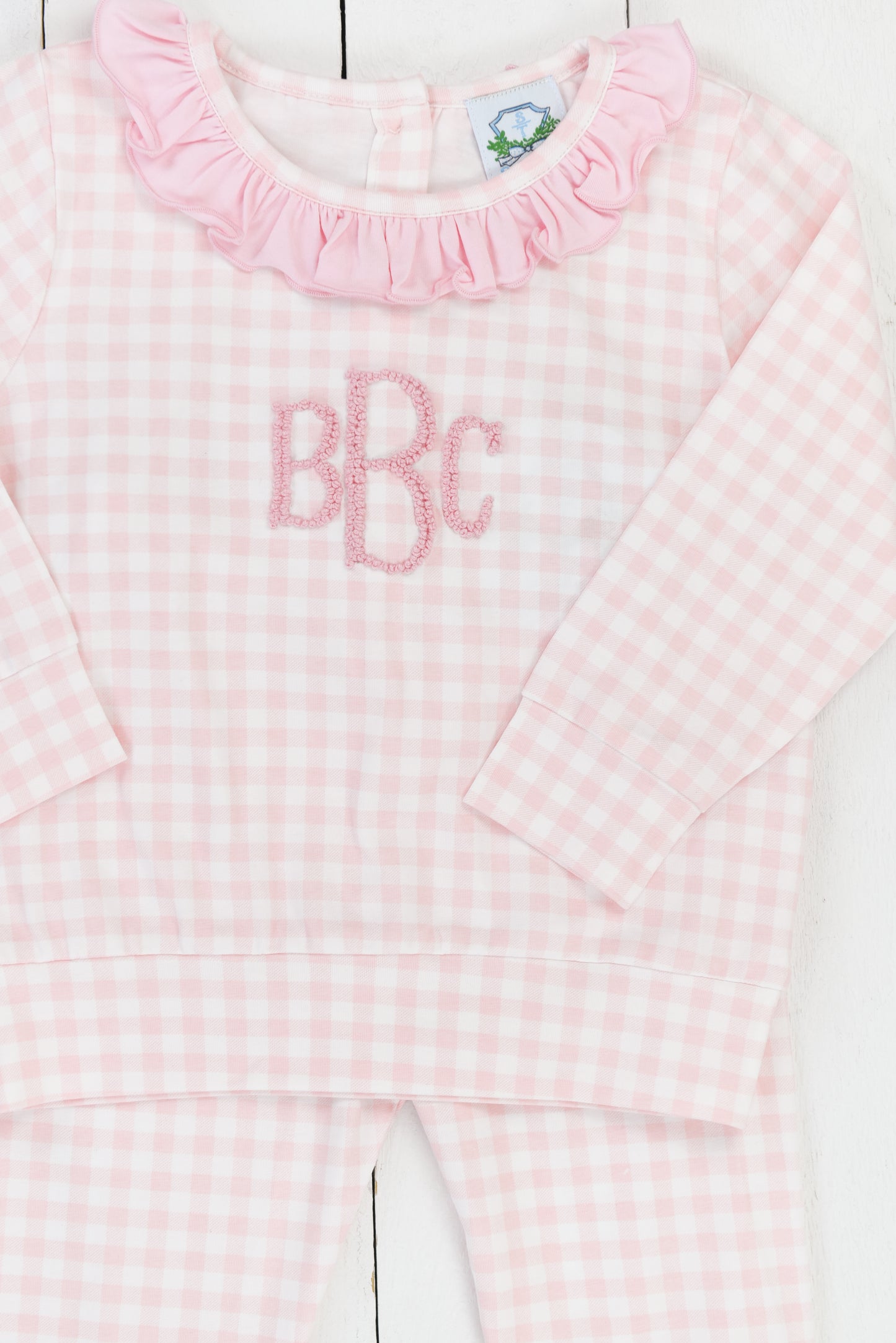 Pink Gingham Pant Set