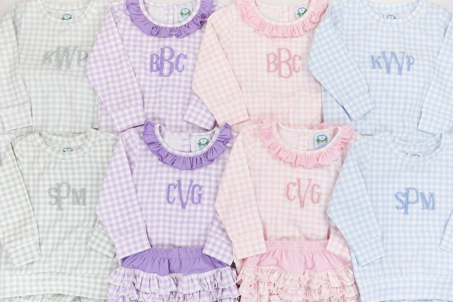 Sage Gingham Jogger Set