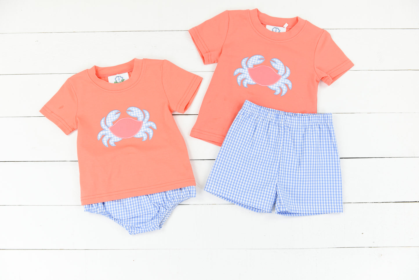 Throwback RTS Crab Applique Boy Short Set