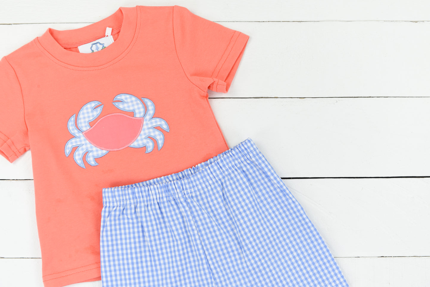 Throwback RTS Crab Applique Boy Short Set