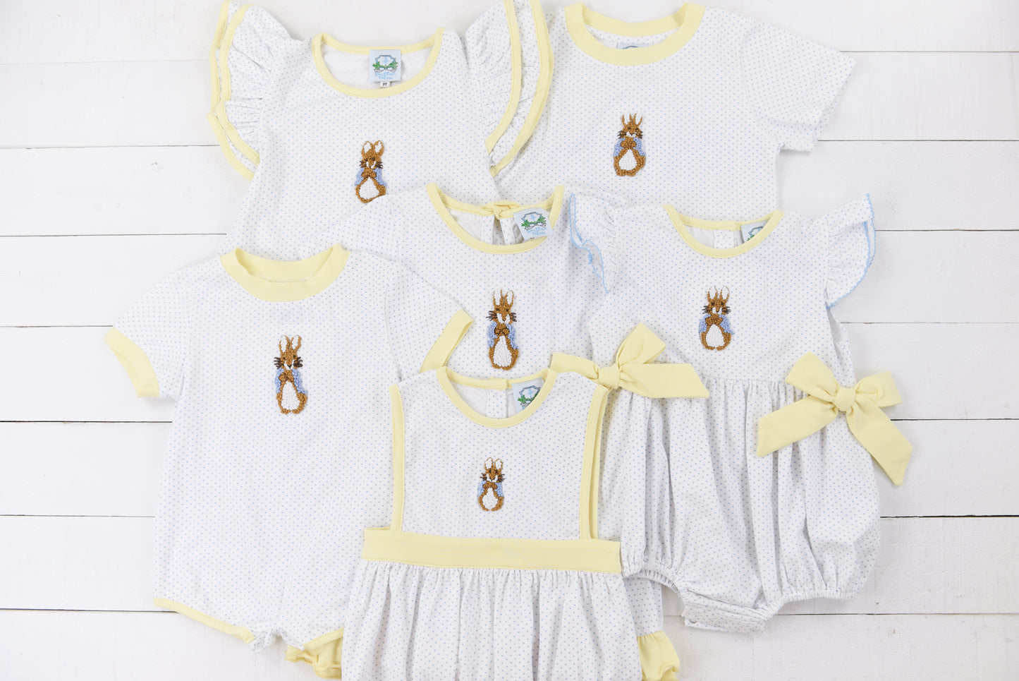 Blue Bitty Dot Rabbit Twirl Dress
