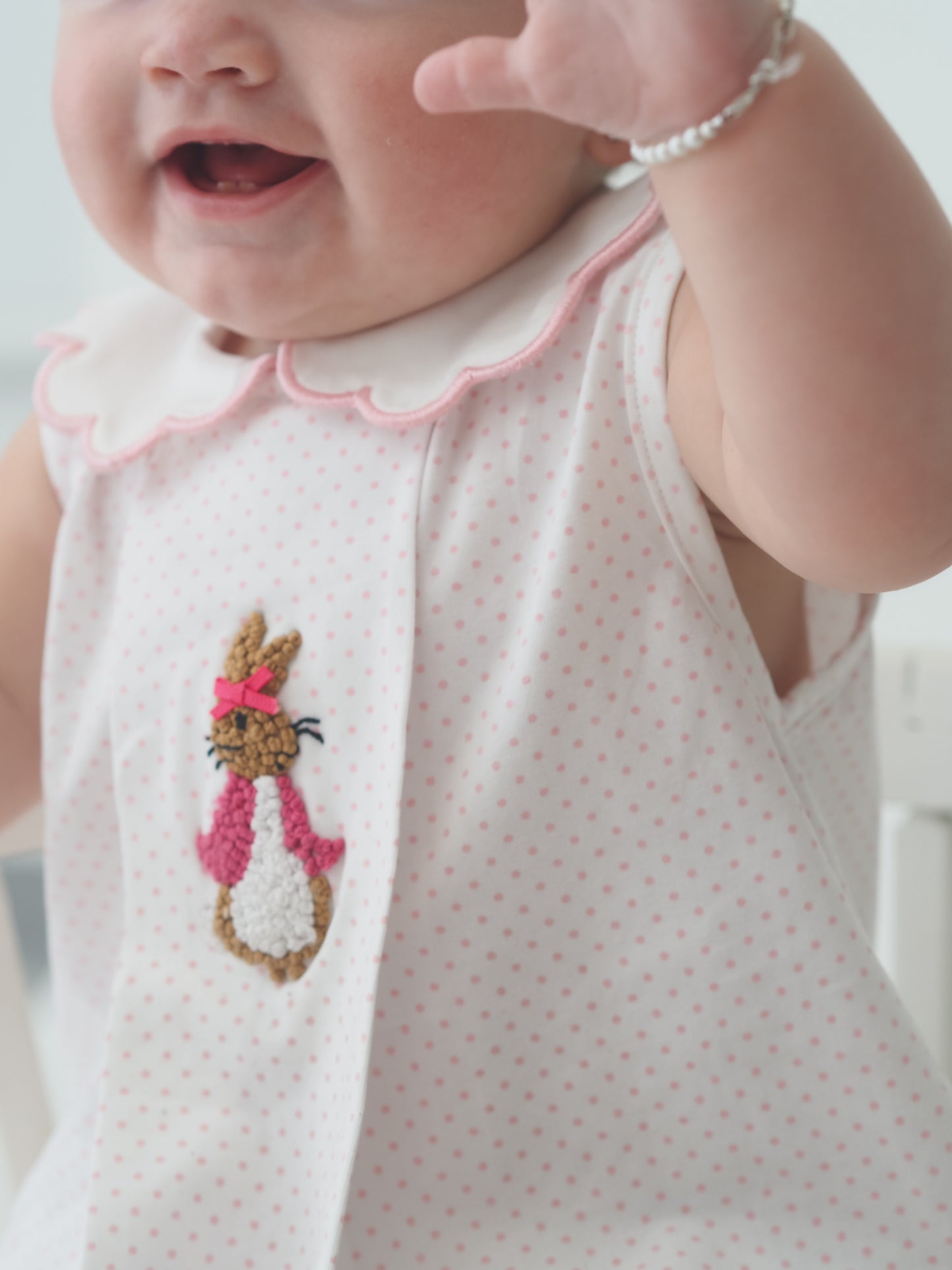 French Knot Pink Rabbit Bubble