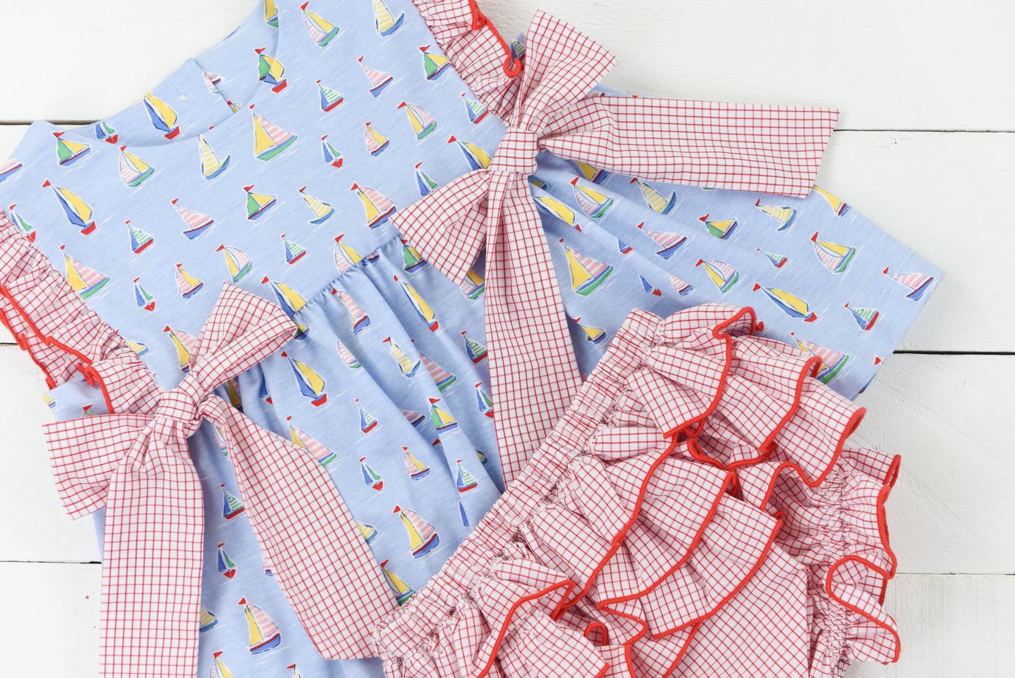 A Day At Sea Ruffle Bloomer Set