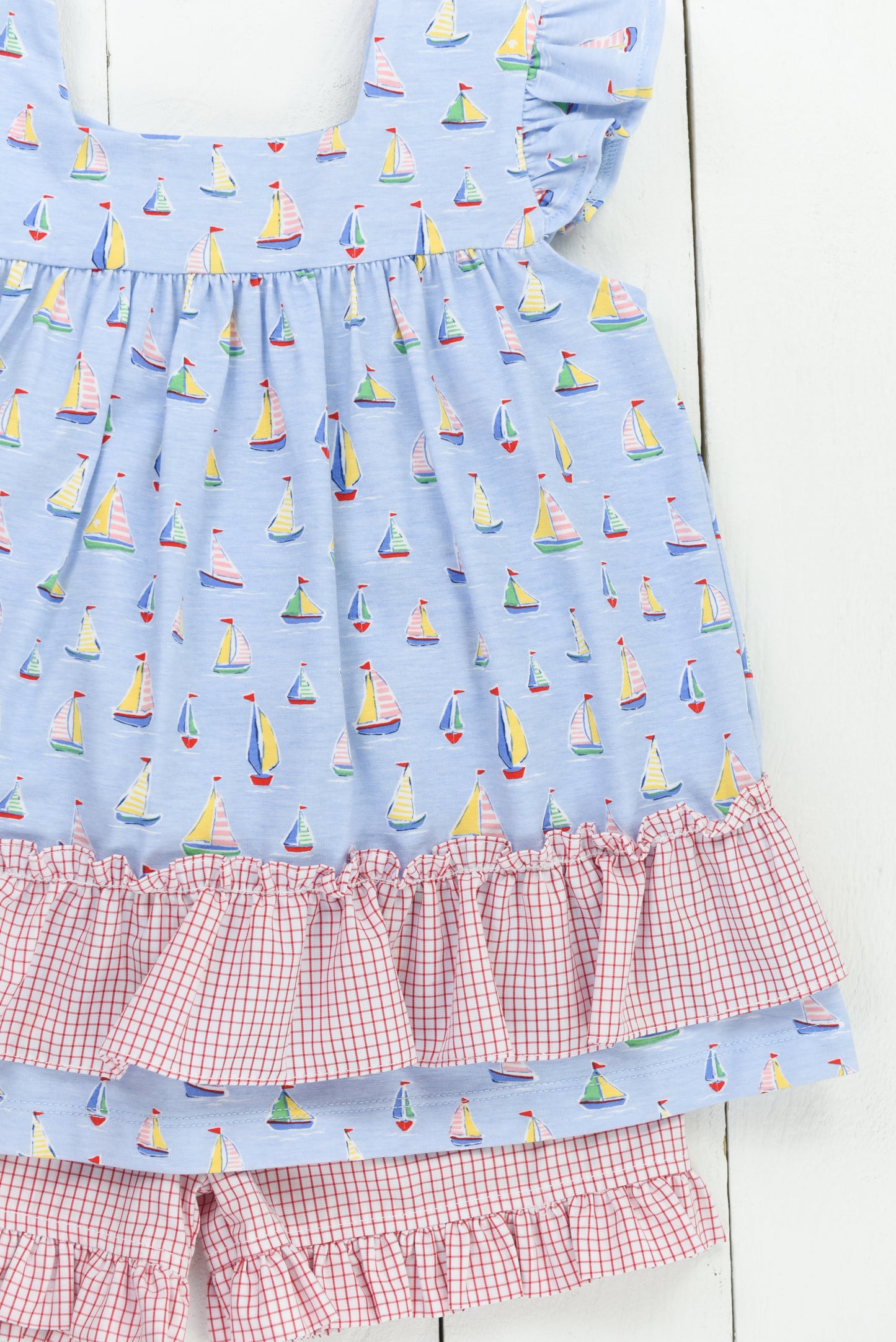 A Day At Sea Girl Short Set