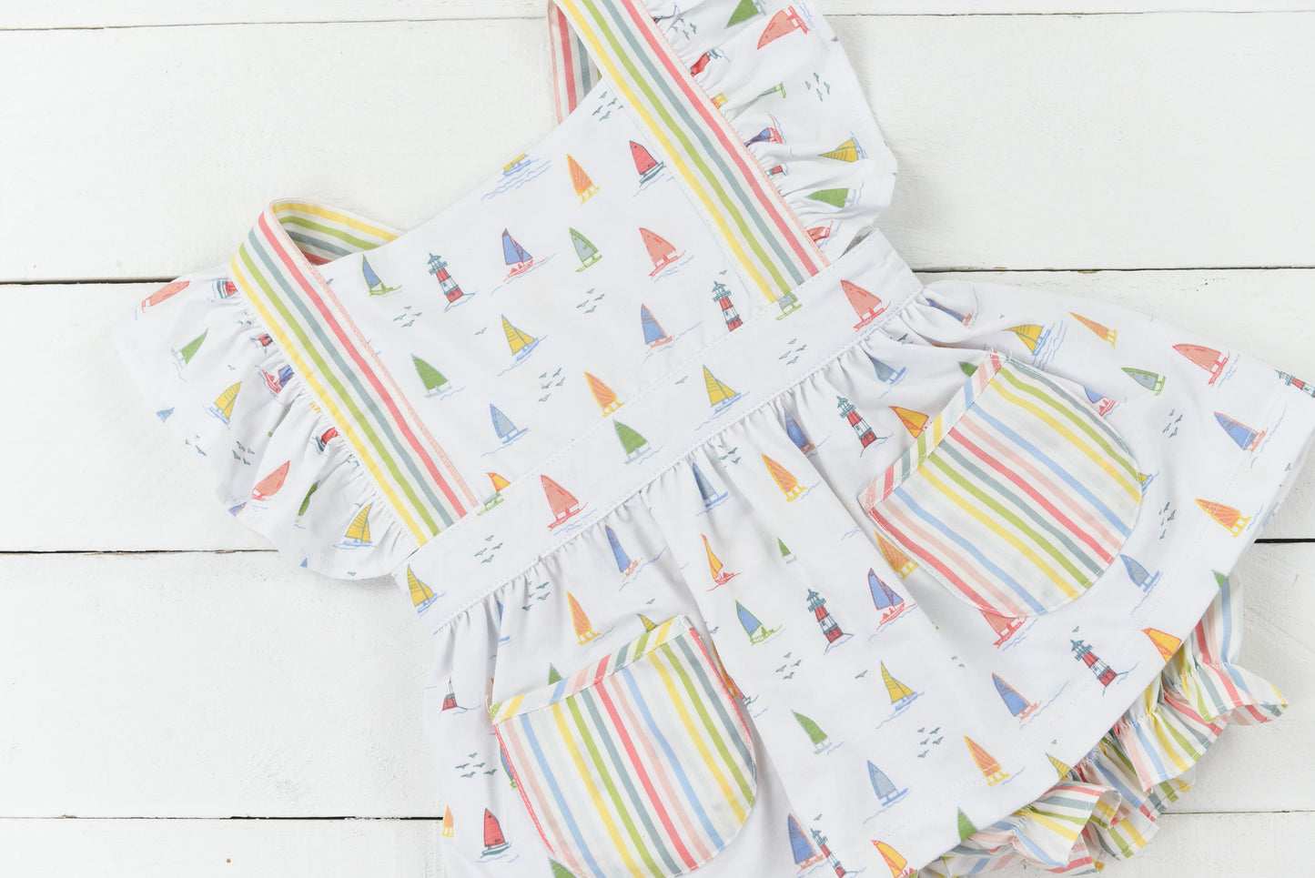 Tiny Sails Girls Bubble Short Set