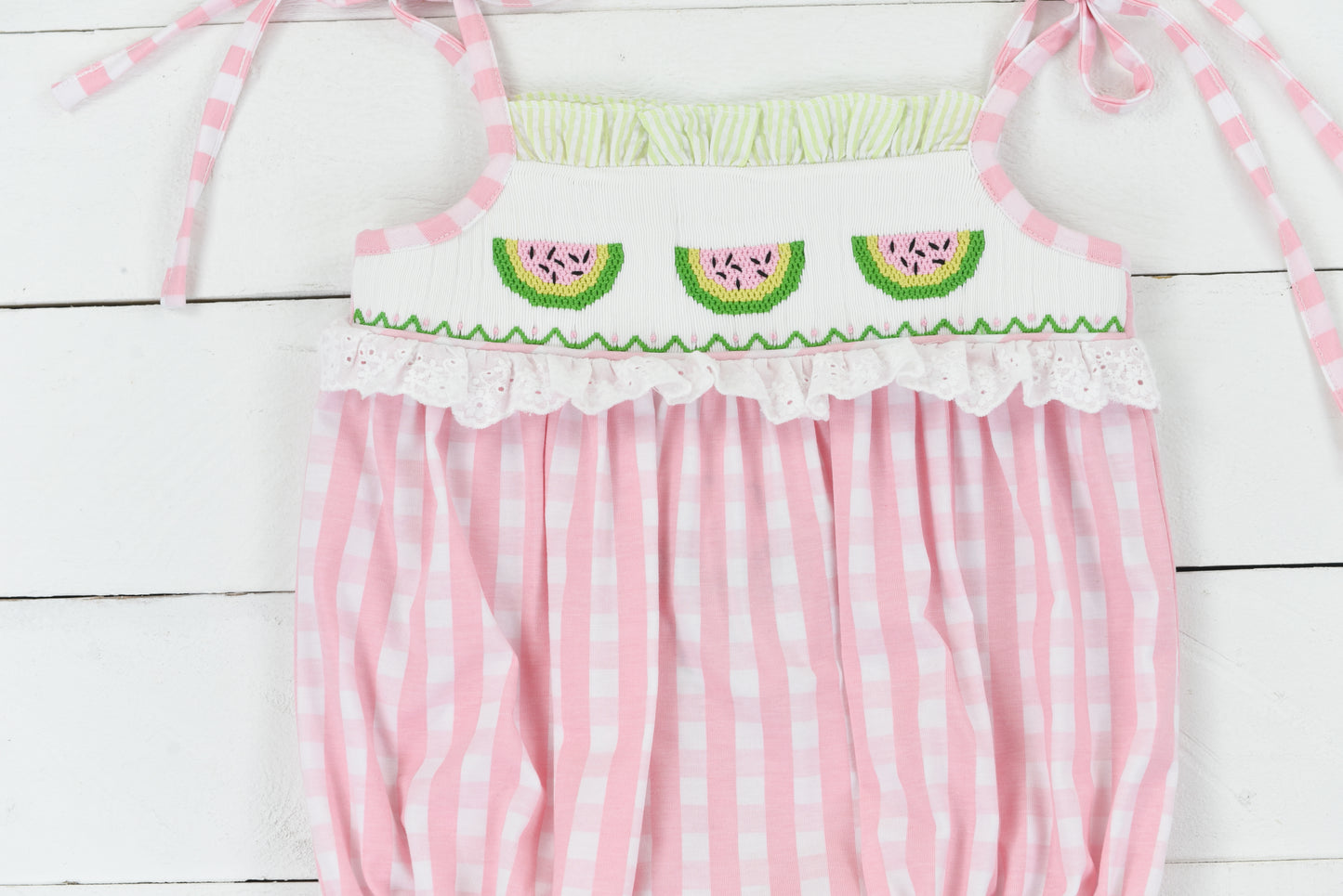 Smocked Watermelon Girl Bubble