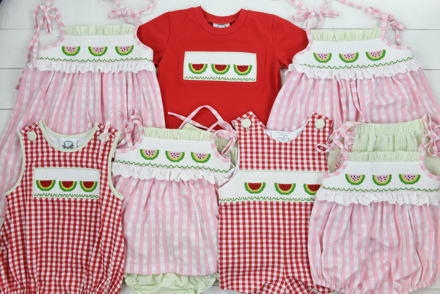 Smocked Watermelon Boy Short Set