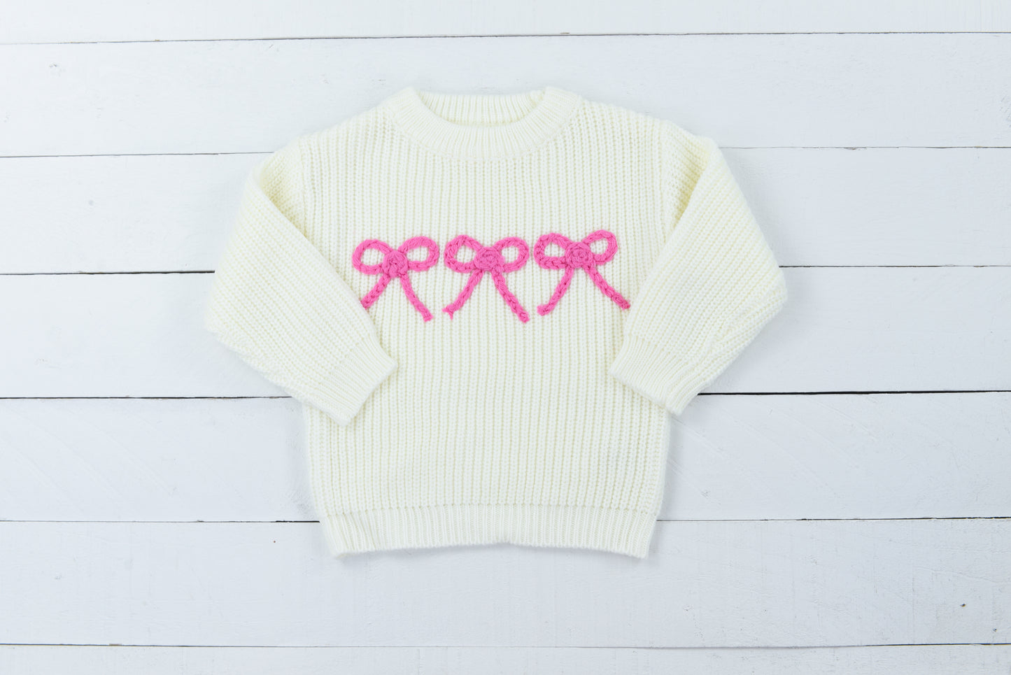White Bow Sweater