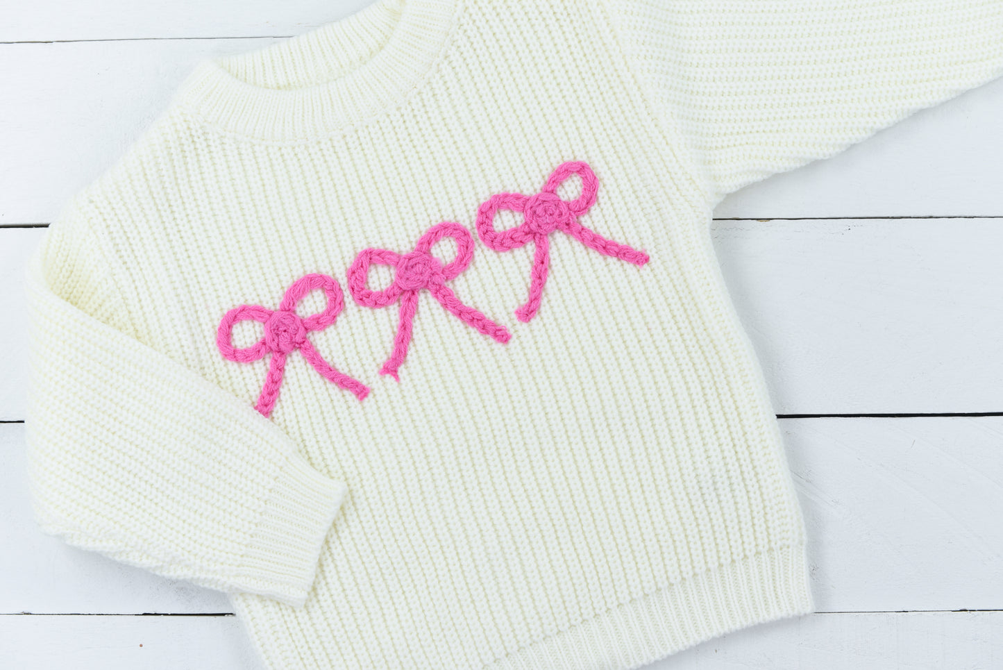 White Bow Sweater