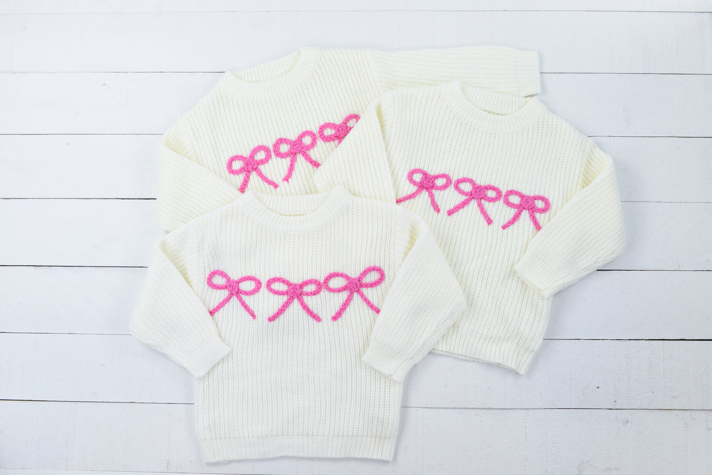 White Bow Sweater
